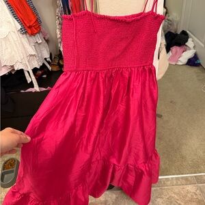 Anthropologie Midi Pink Dress
